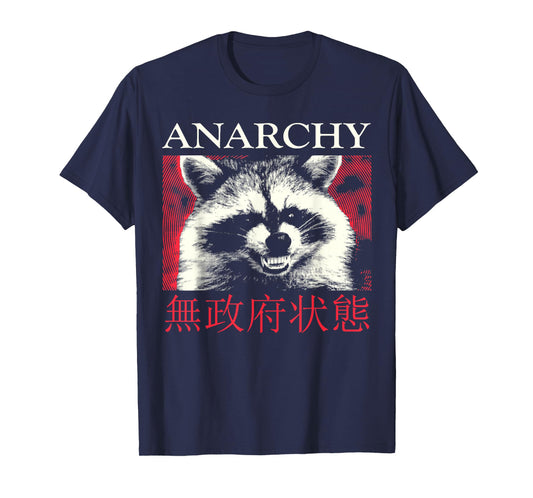 Anarchy Raccoon Japanese T-Shirt