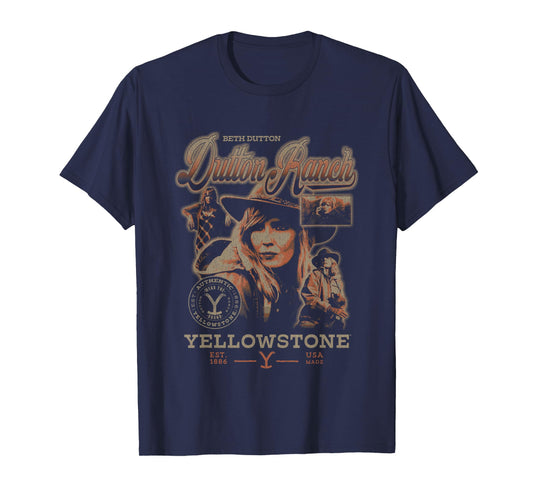 Yellowstone Iconic Beth Dutton Distressed Big Chest Poster T-Shirt