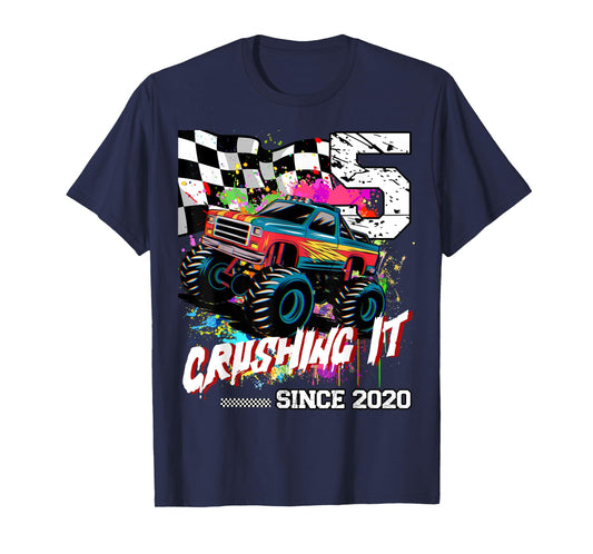 Birthday Monster Truck 5th years old Monster Truck Birthday T-Shirt