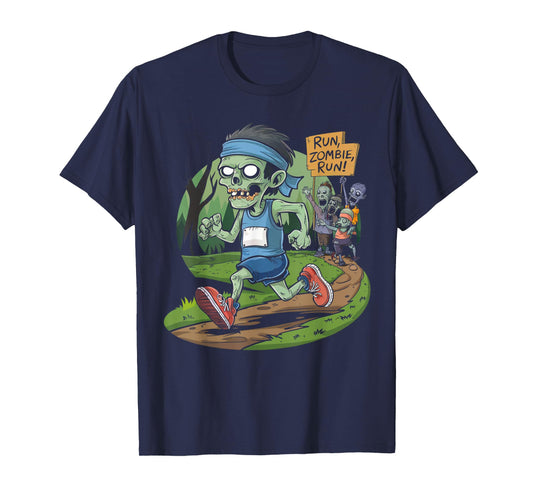 Halloween Running Shirt Funny Spooky Zombie Run Scary Runner T-Shirt