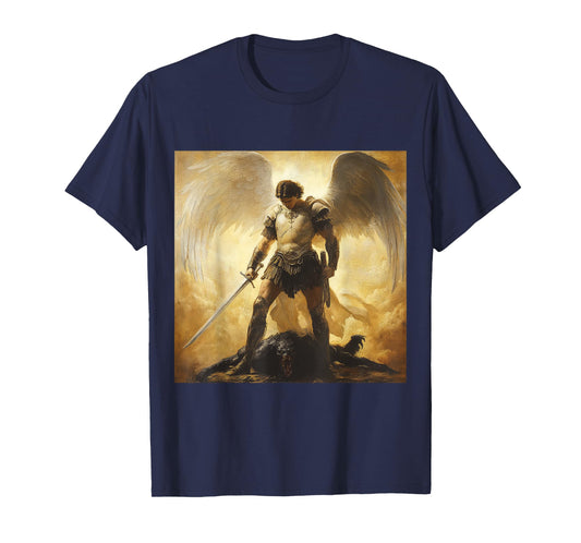 St Michael Defeated Satan Archangel Spirituality T-Shirt