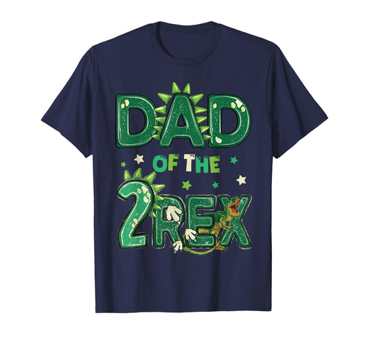 Dad Of The Two Rex Birthday Dinosaur Family Matching T-Shirt