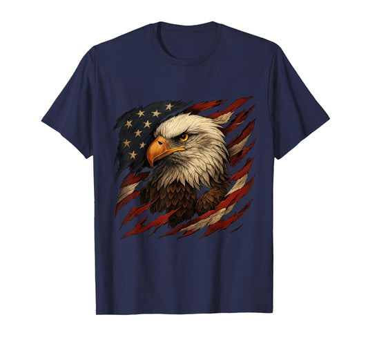 American Bald Eagle, American flag, Vintage USA Flag T-Shirt