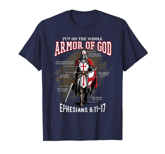 Full Armor of God Men Women Kids Christian Bible Verse Gift T-Shirt