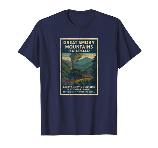 GREAT SMOKY MOUNTAINS RAILROAD Scenic Railroad Train T-Shirt
