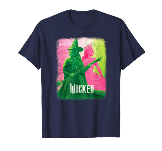 Wicked Unisex-Kids Movie Tie-In T-Shirt, Black, Small, Short Sleeve, Crew Neck, Tonal Effect Movie Design