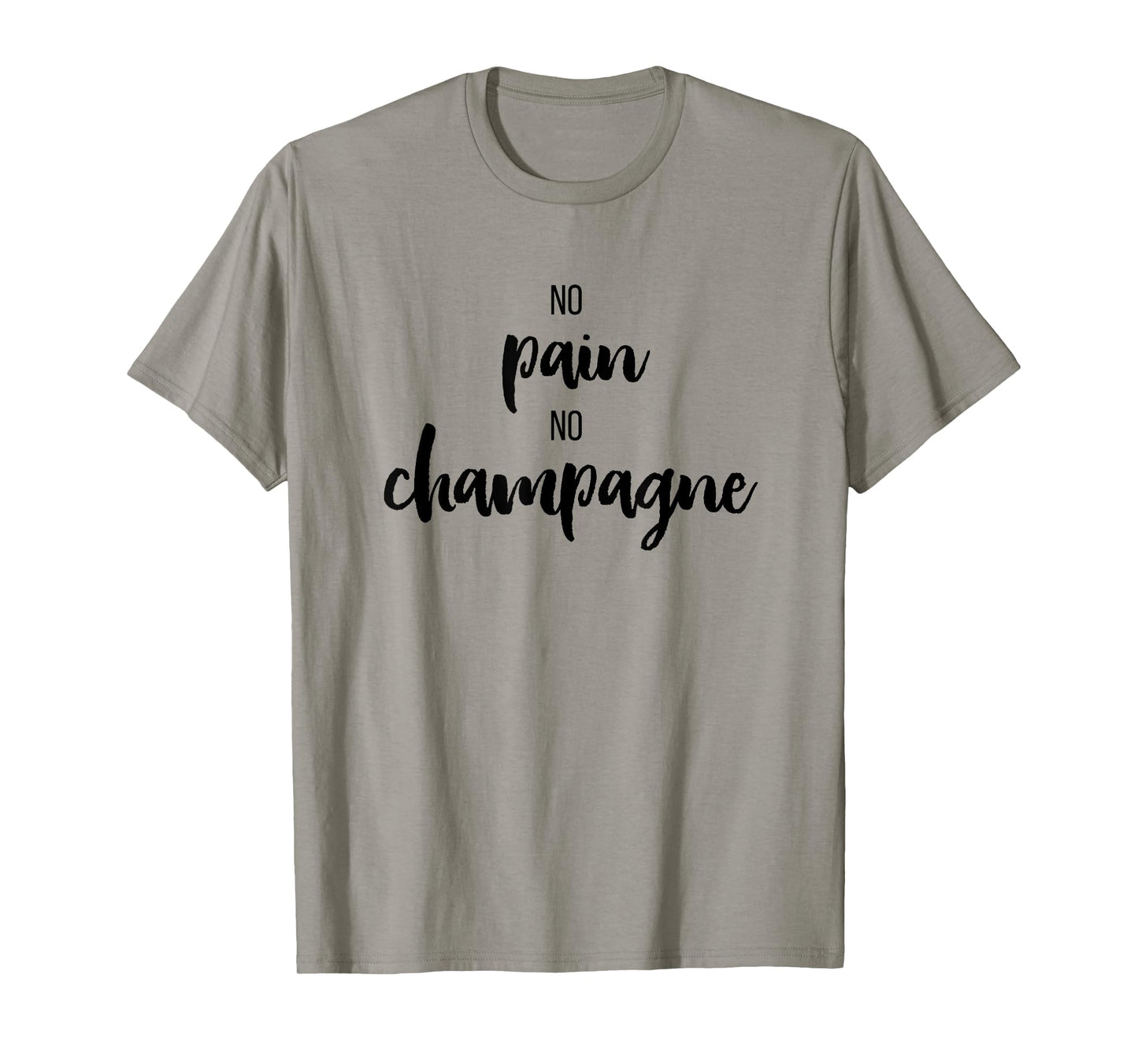 No Pain No Champagne, Funny Gym Shirts for Women, Spinning T-Shirt