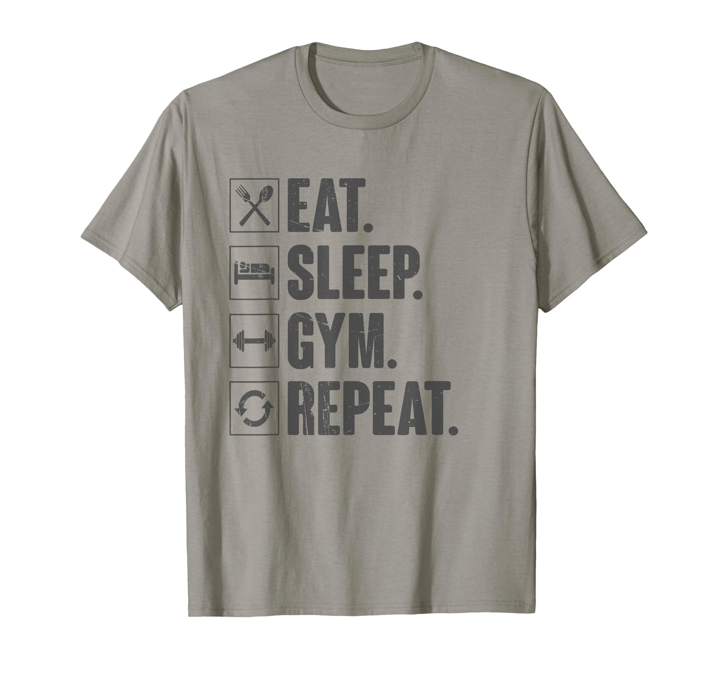 Eat Sleep Gym Repeat - Funny Vintage Workout T-Shirt