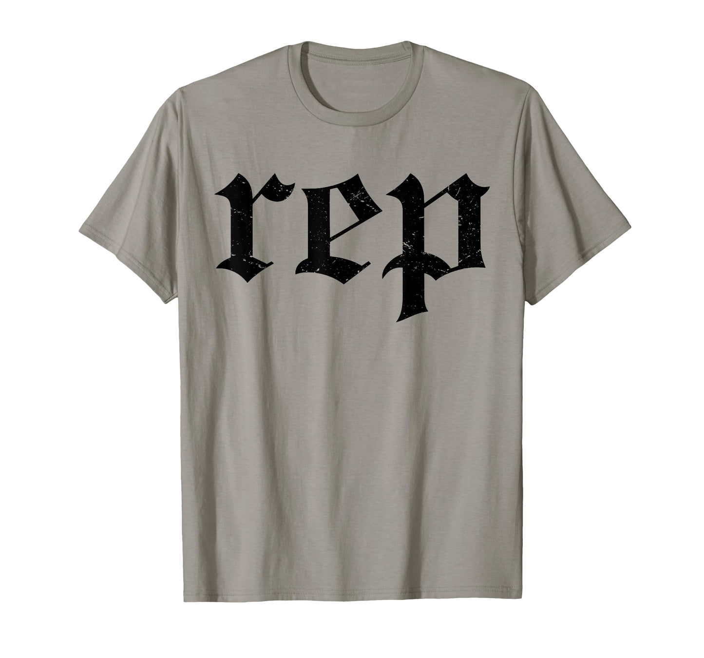 Vintage Distressed Effect Rep Expression T-Shirt