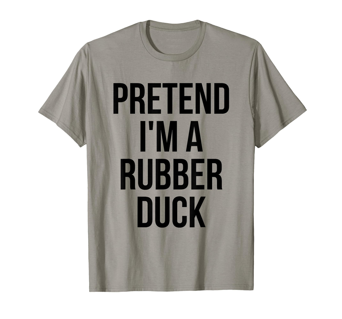 Pretend I'm a Rubber Duck Adult Costume Halloween Yellow T-Shirt