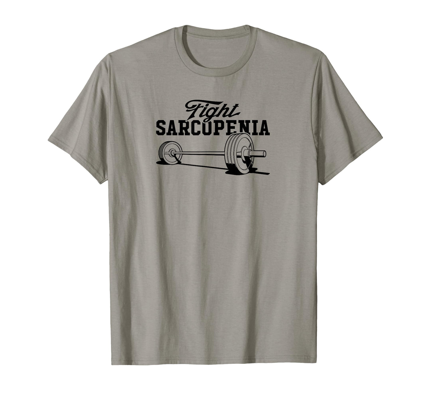 Fight Sarcopenia Barbell for Baby Boomers Exercise Scientist T-Shirt