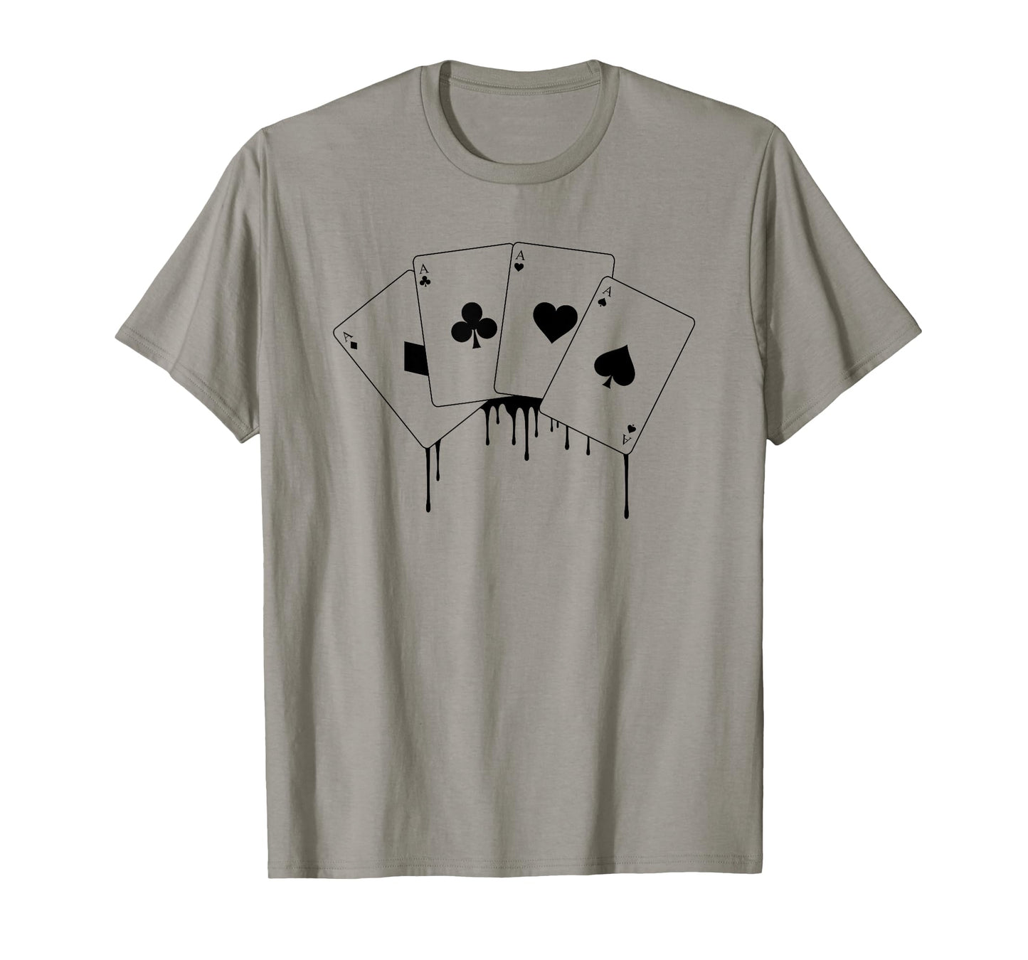Vintage Hearts Spades Diamonds Clubs Graphic Casino Poker T-Shirt