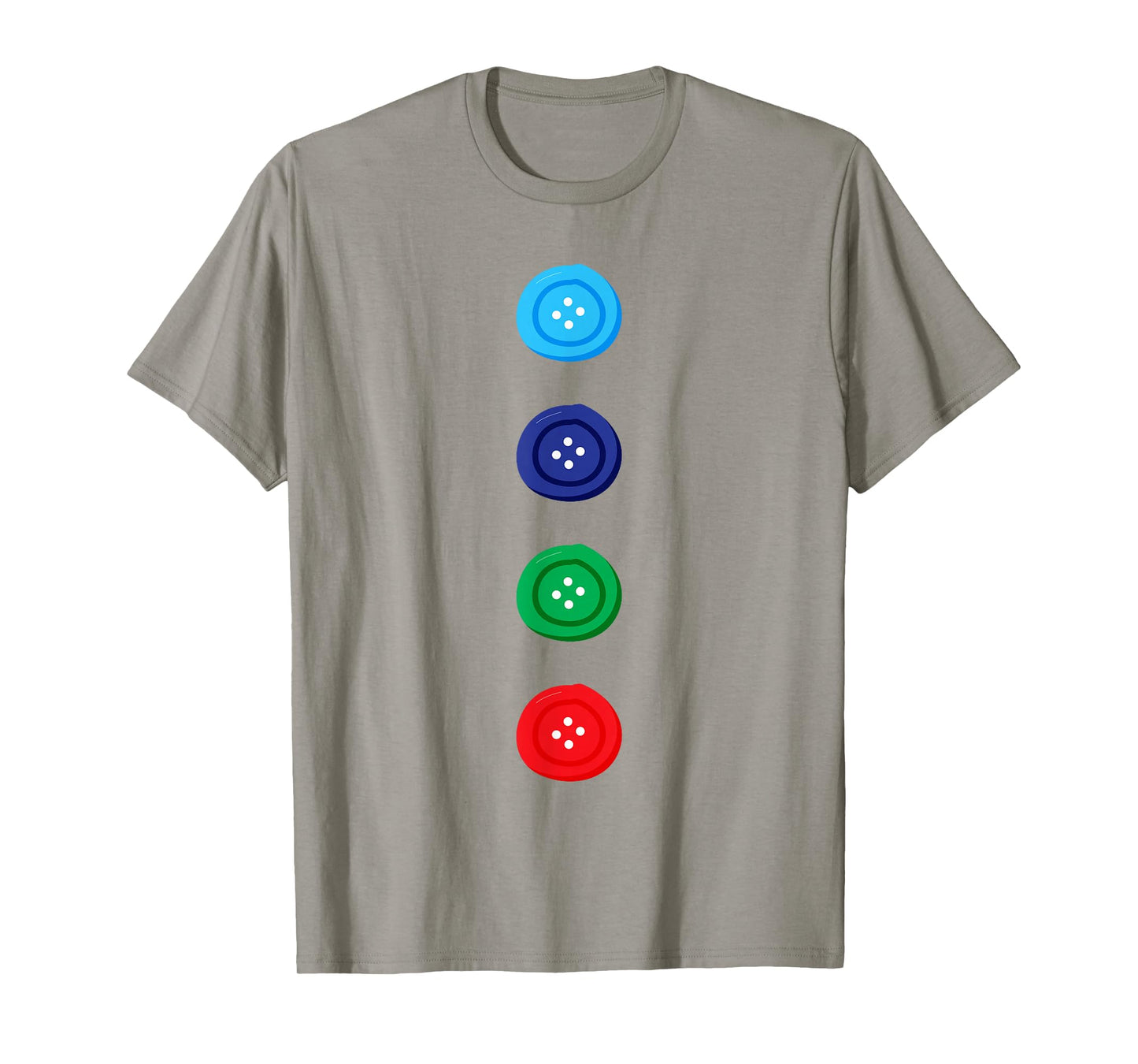 Four Groovy Buttons Blue Cat Funny Halloween Costume T-Shirt