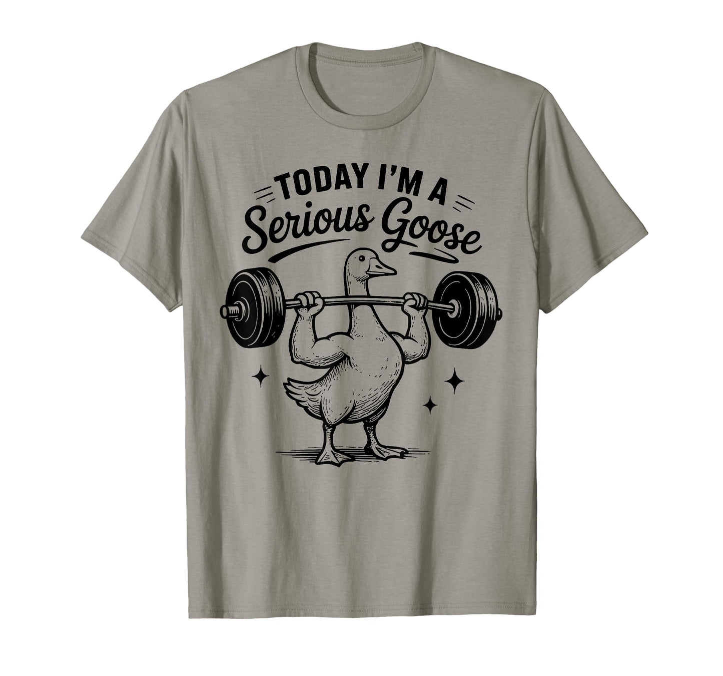 Today i'm a serious goose funny lifting weights gym fitness T-Shirt