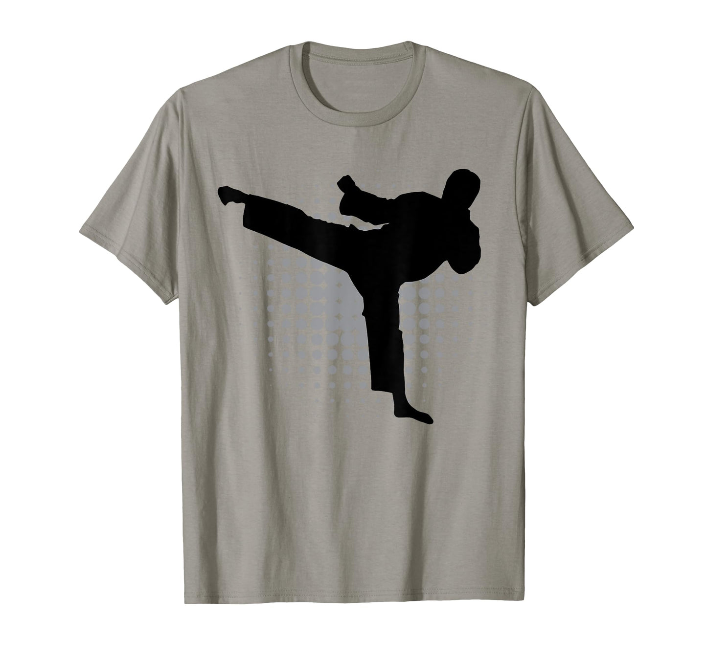 Taekwondo Kick Silhouette Karate Boys Girls Martial Arts T-Shirt