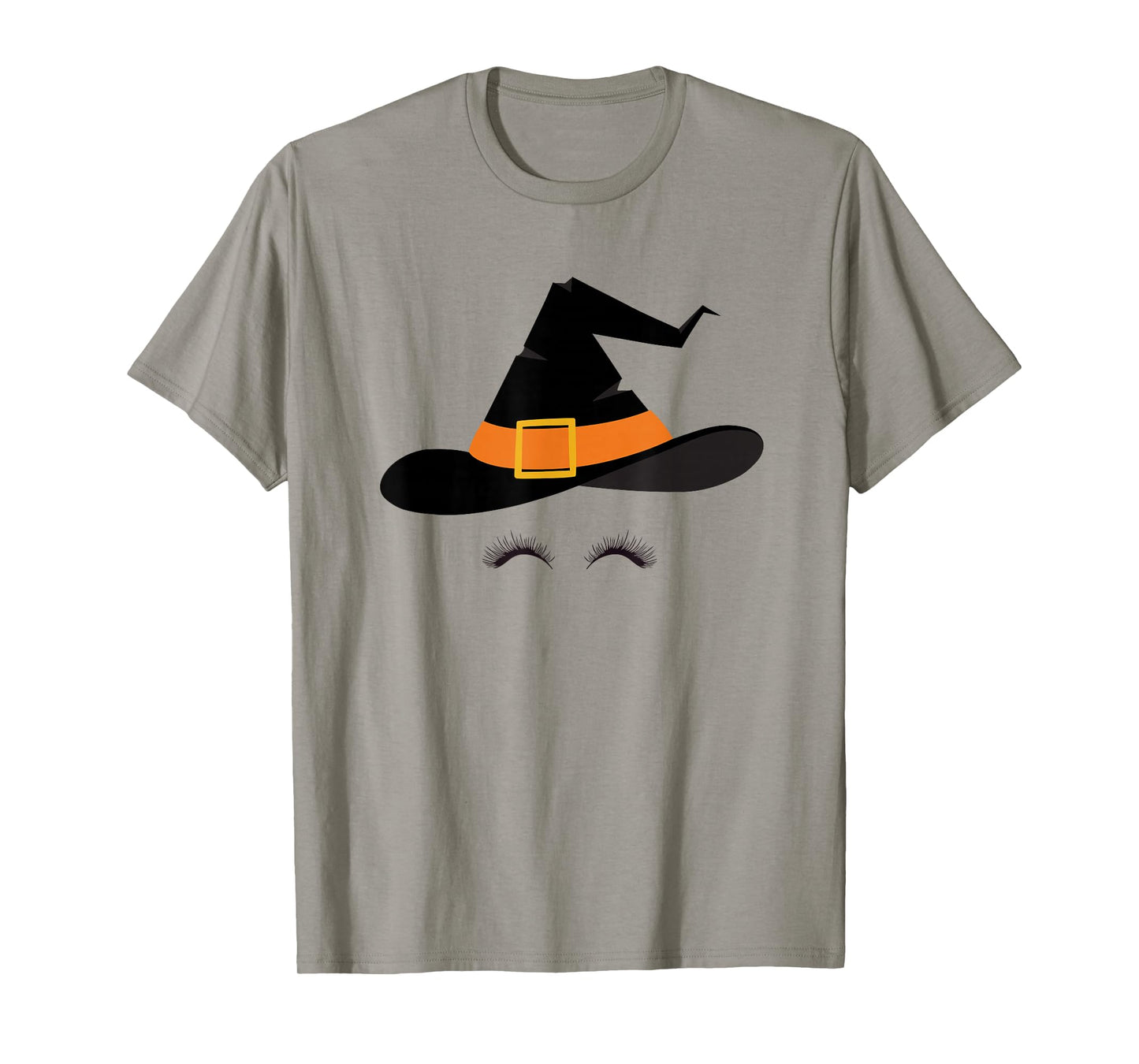 Witch Hat and Eyelashes Cute Halloween Magic Style T-Shirt