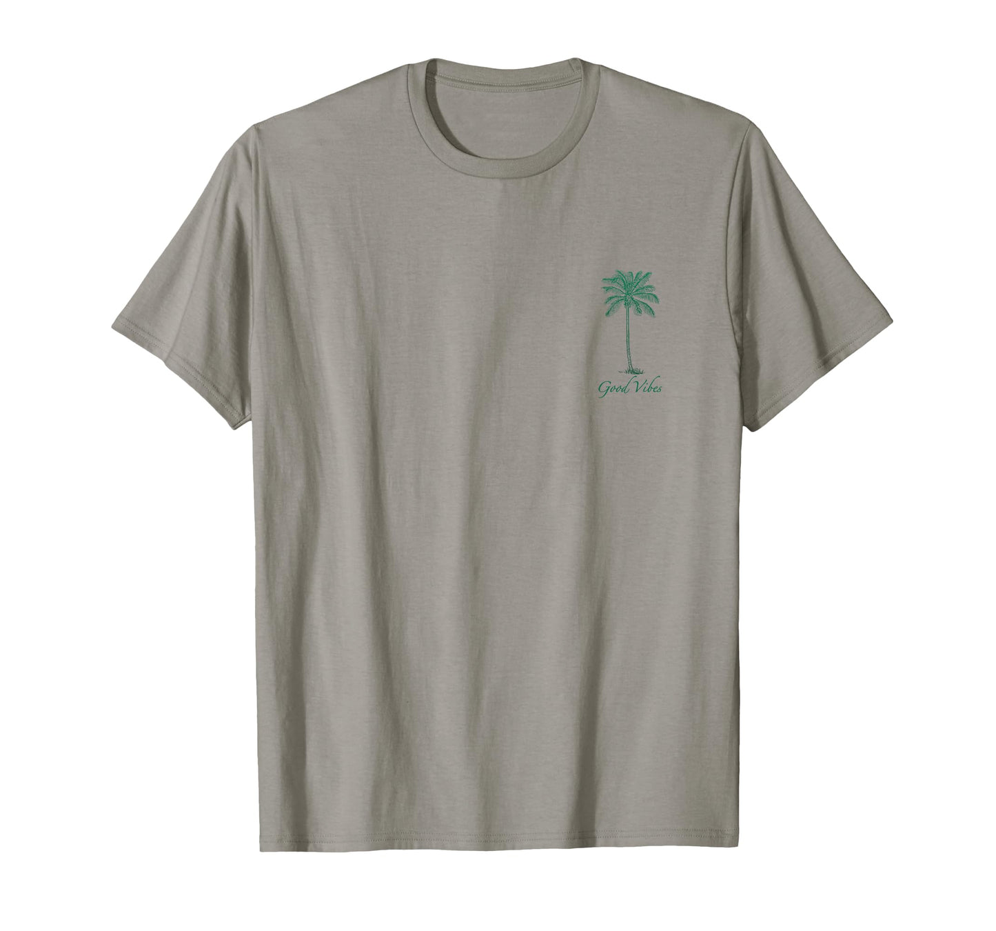 Vintage Hawaiian Palm Tree Beach Tropical Island Pocket Logo T-Shirt