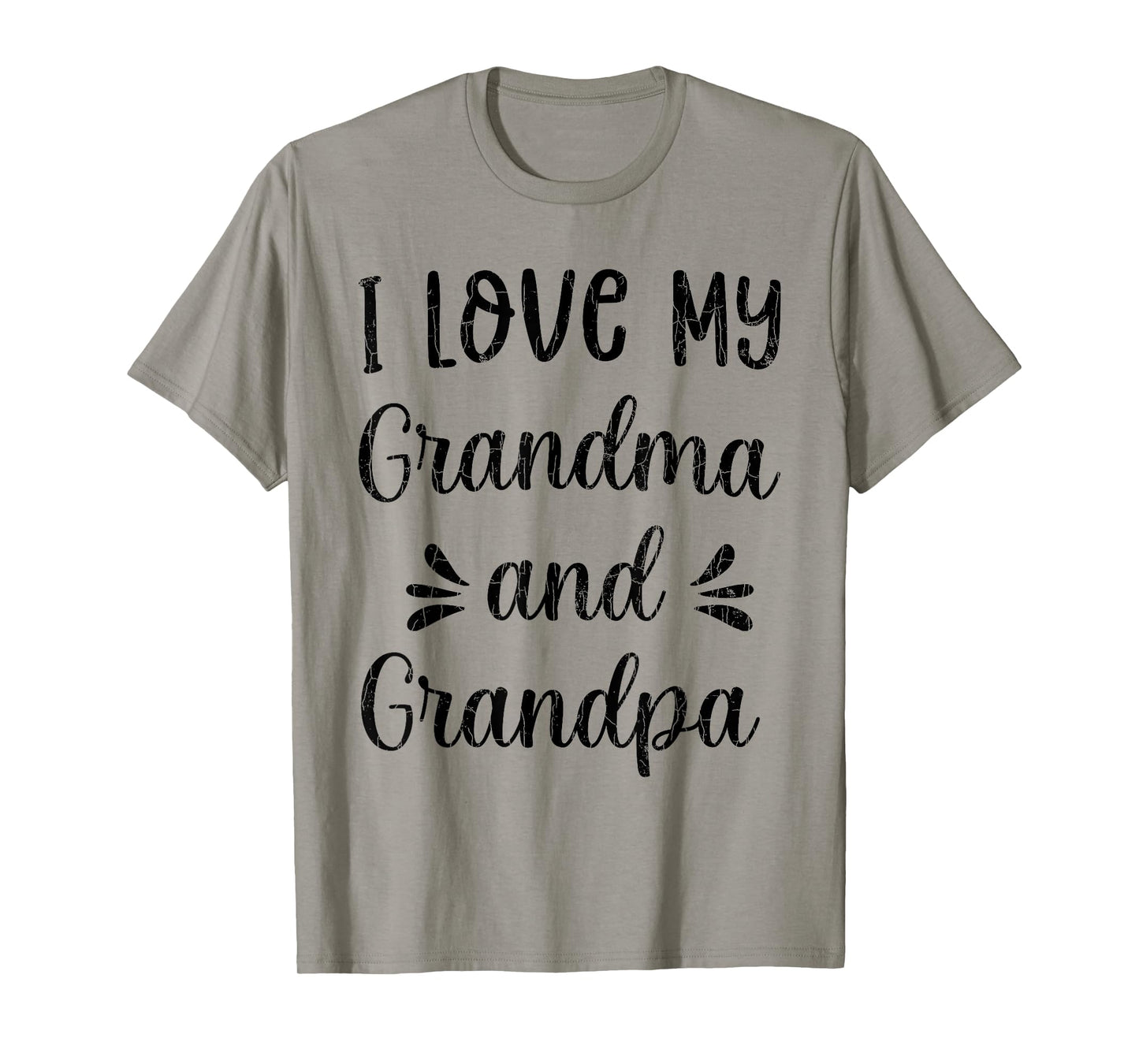 I Love My Grandma And Grandpa Funny Grandparents Graphic T-Shirt