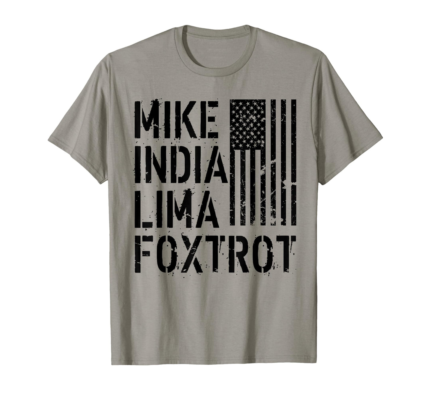 Mike India Lima Foxtrot Hot Mom Muscle Mommy American Flag Women Men T-Shirt