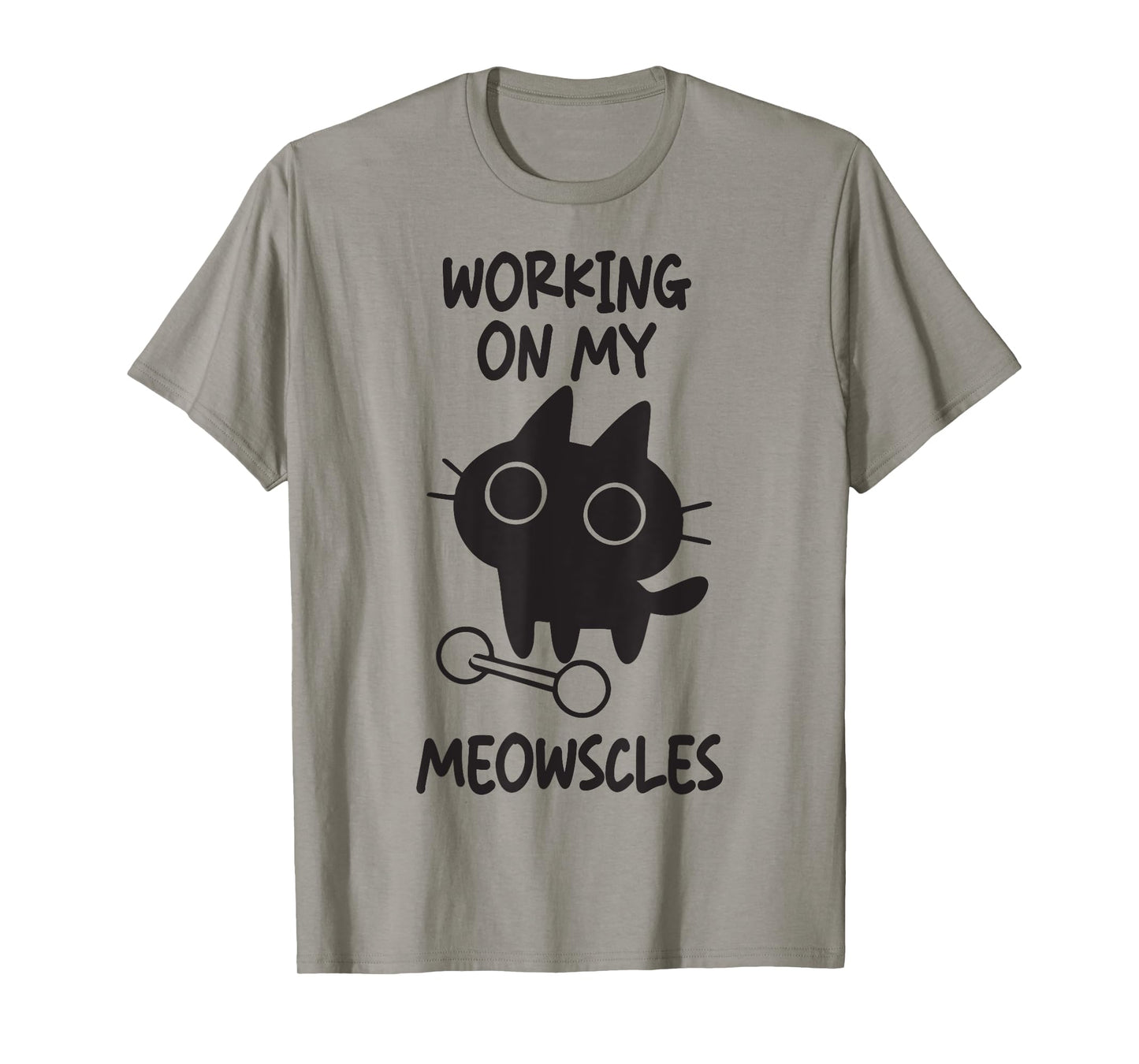 Funny gym cat lover workout | working on my meowscles T-Shirt