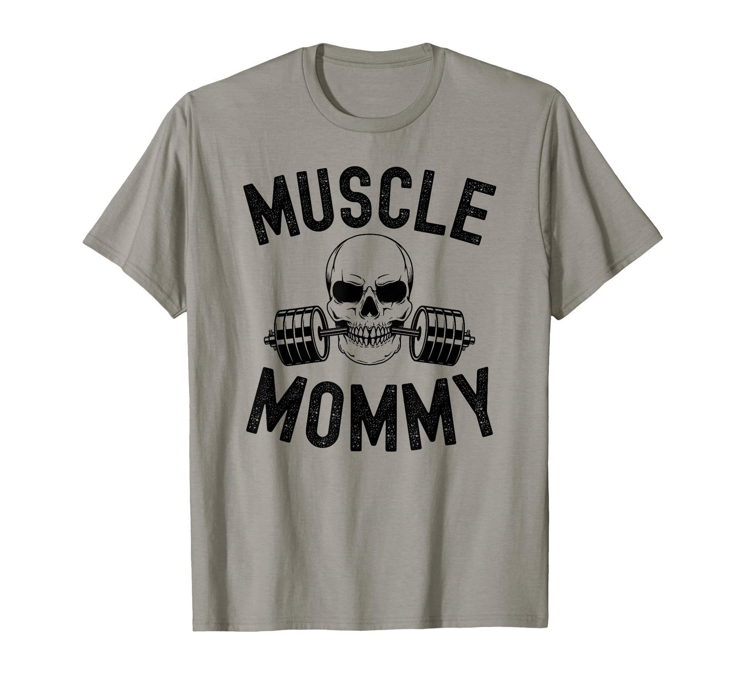 Muscle Mommy Weightlifting mom cool skull gym mother workout T-Shirt