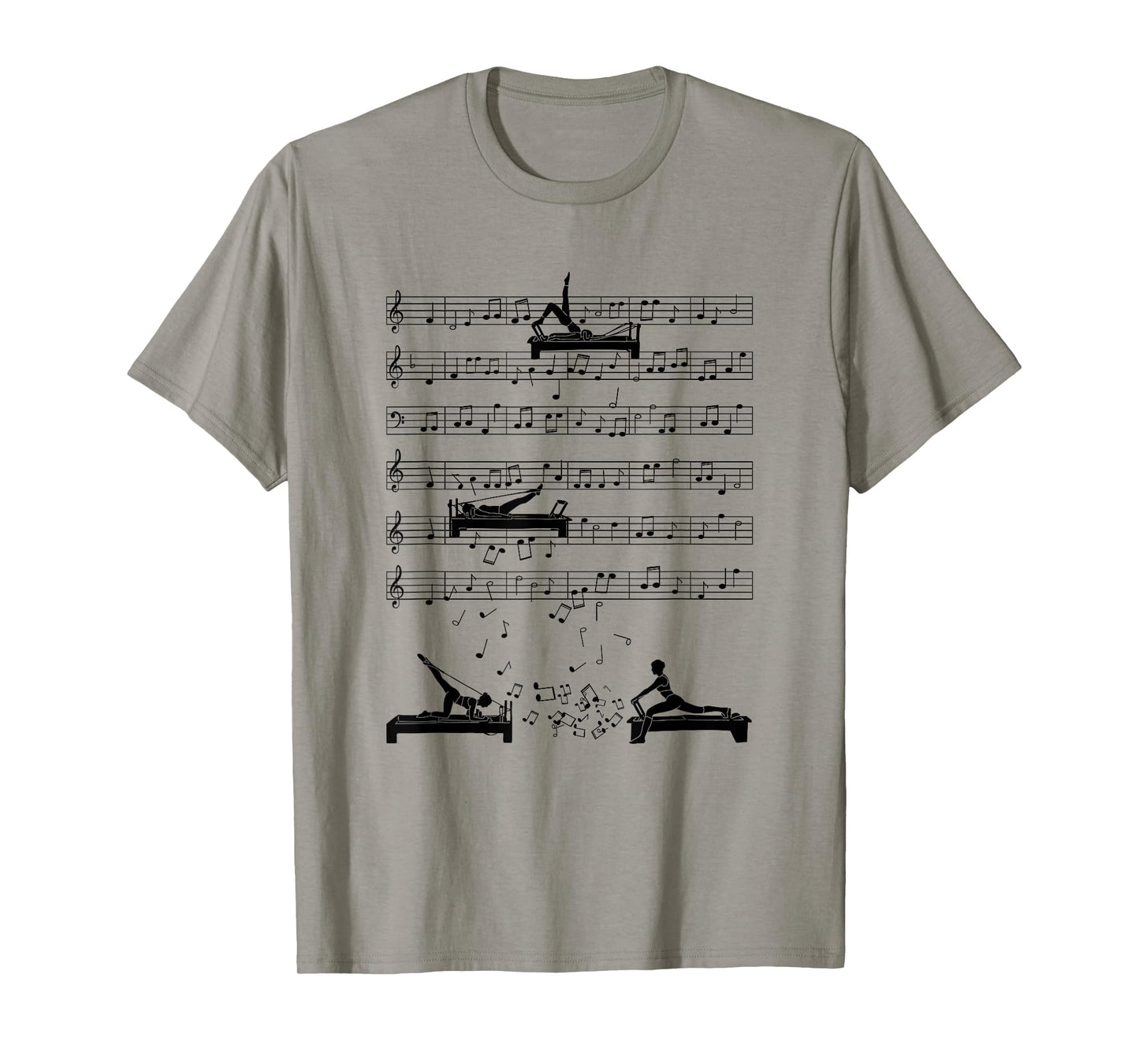 Funny Reformer Pilates music Note fitness Reformer music T-Shirt