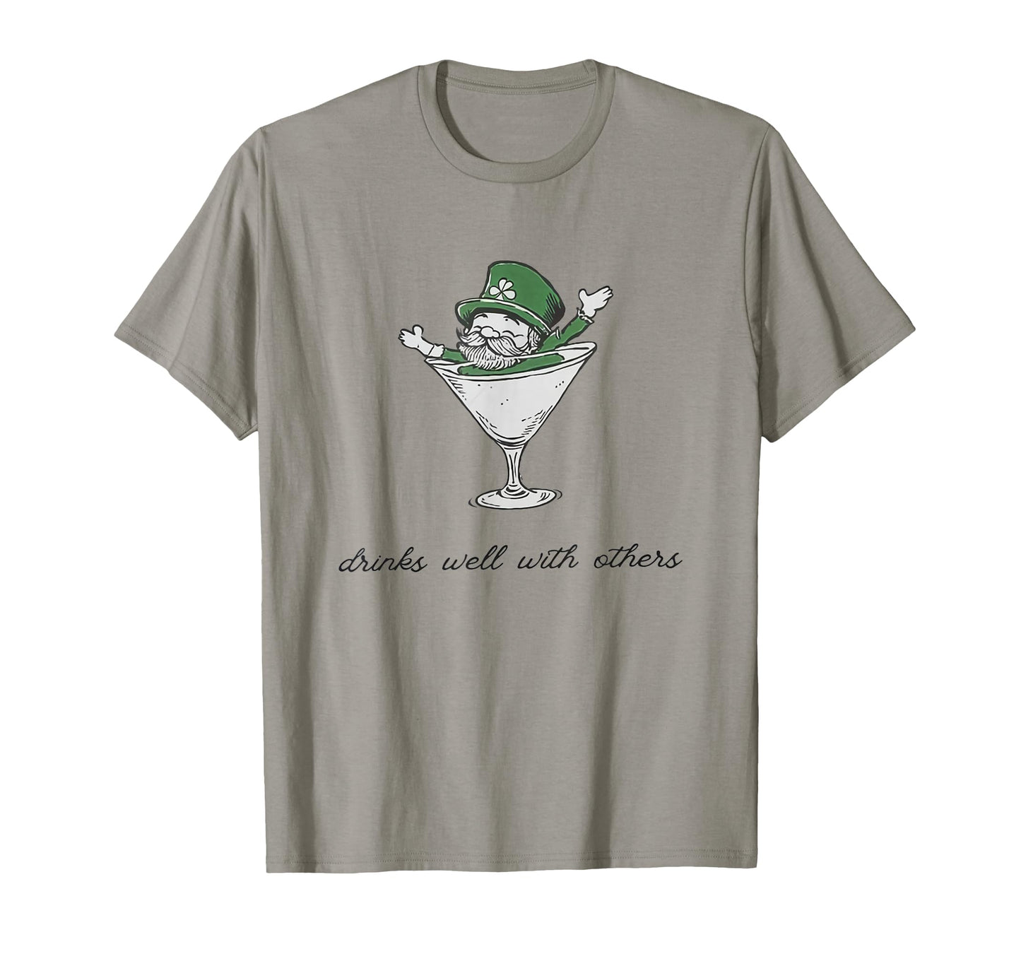 Leprechaun Martini Cocktail St Patrick's Day Womens T-Shirt