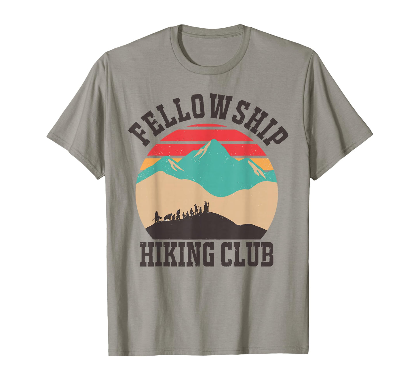 Fellowship Retro Hiking Club Mountain Nature Hiking Camping T-Shirt