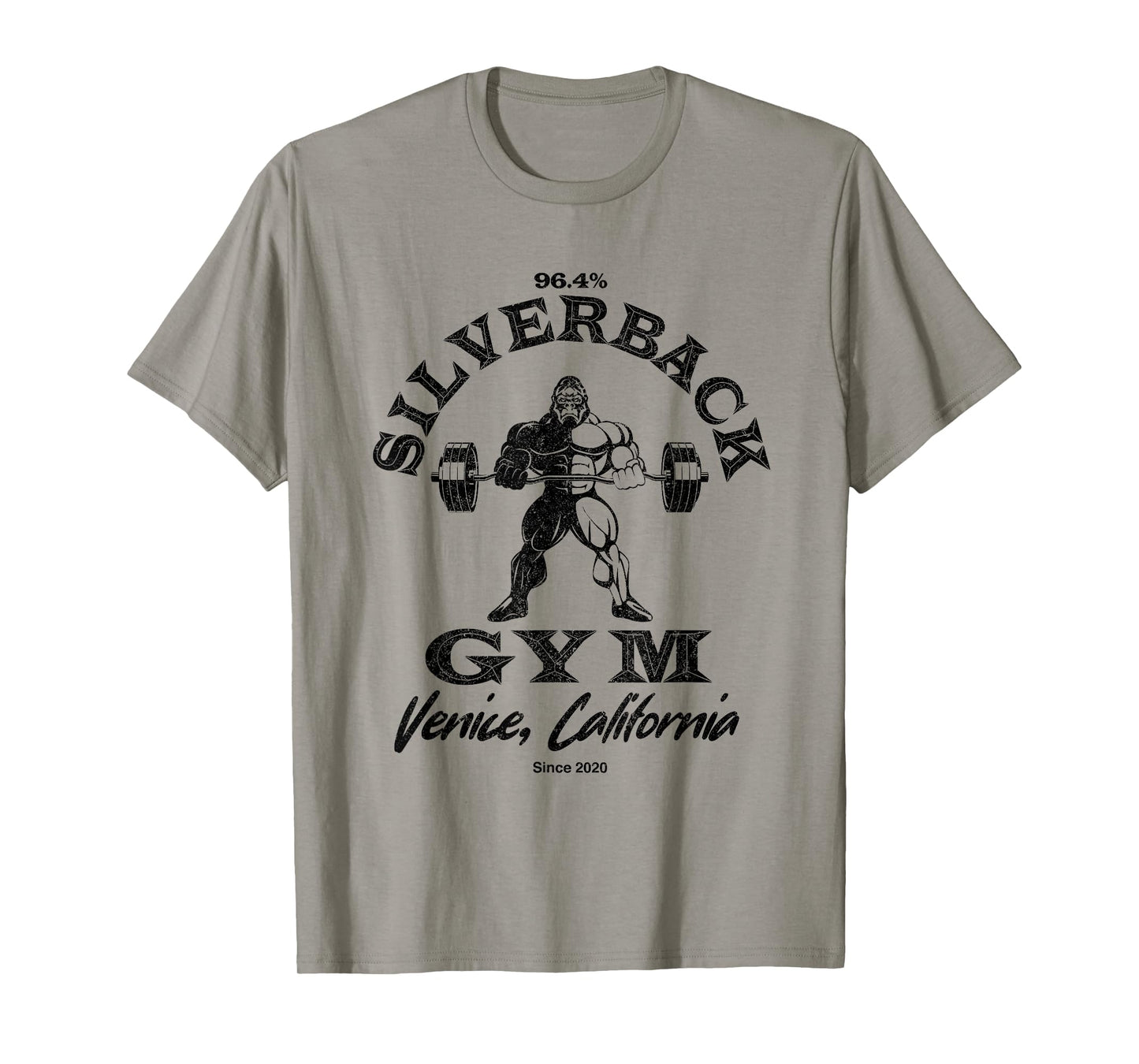 96.4% Silverback Gym Apparel Venice beach California, retro T-Shirt