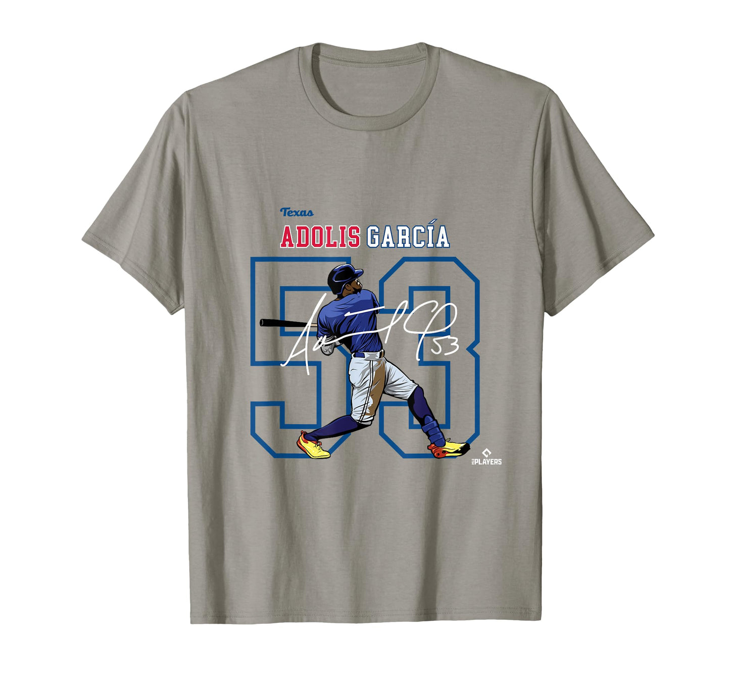License Champs Adolis Garcia | Texas Baseball Players | MLBAGA3004 T-Shirt