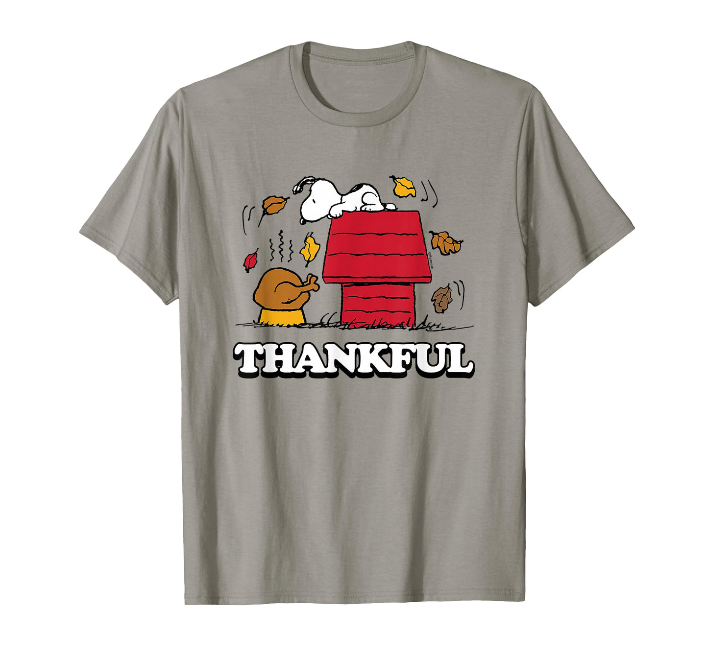 Peanuts - Snoopy Thankful Turkey with Fall Leaves T-Shirt