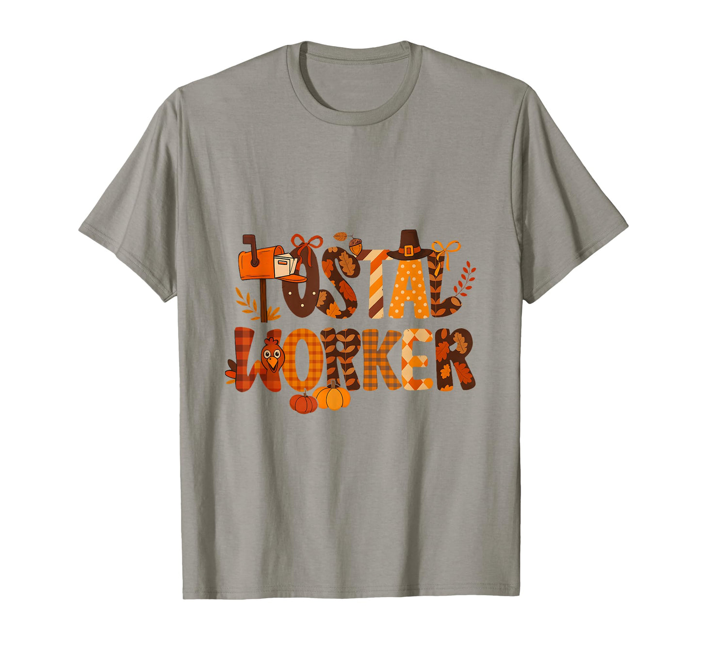 Postal Worker Halloween Mailbox Pumpkin Bat Spooky T-Shirt