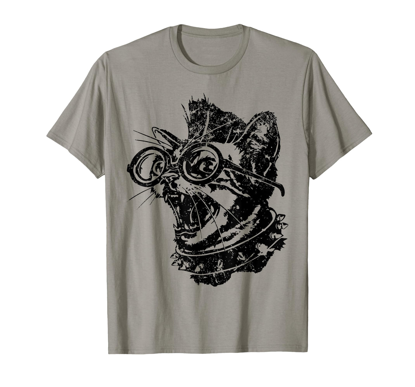 Punk Rock Spooky Black Cat Lover Scary Halloween Costume T-Shirt