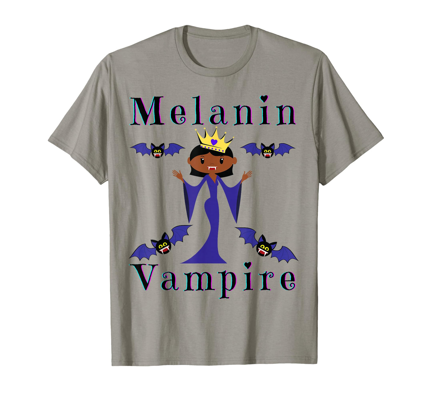 Melanin Vampire Funny Black Girl Magic Funny Halloween Girls T-Shirt
