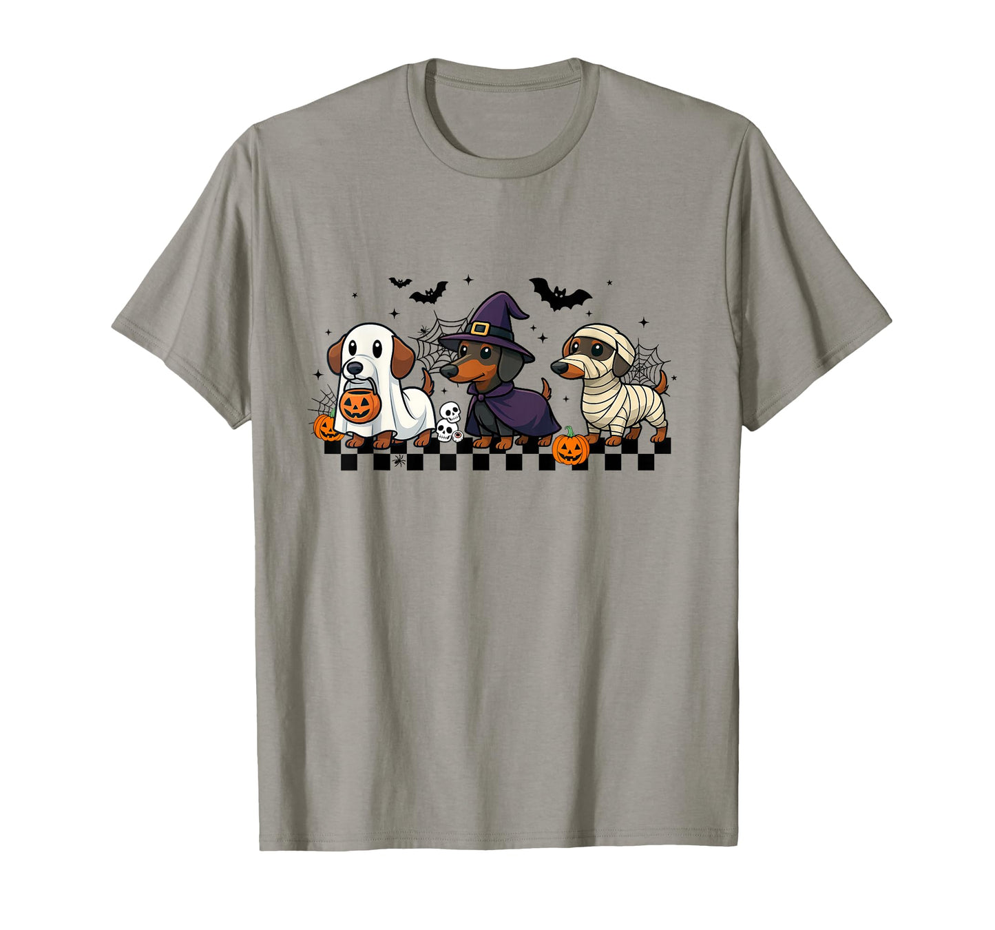 Funny Weiner Dog Ghost Witch Mummy Scary Halloween Dachshund T-Shirt