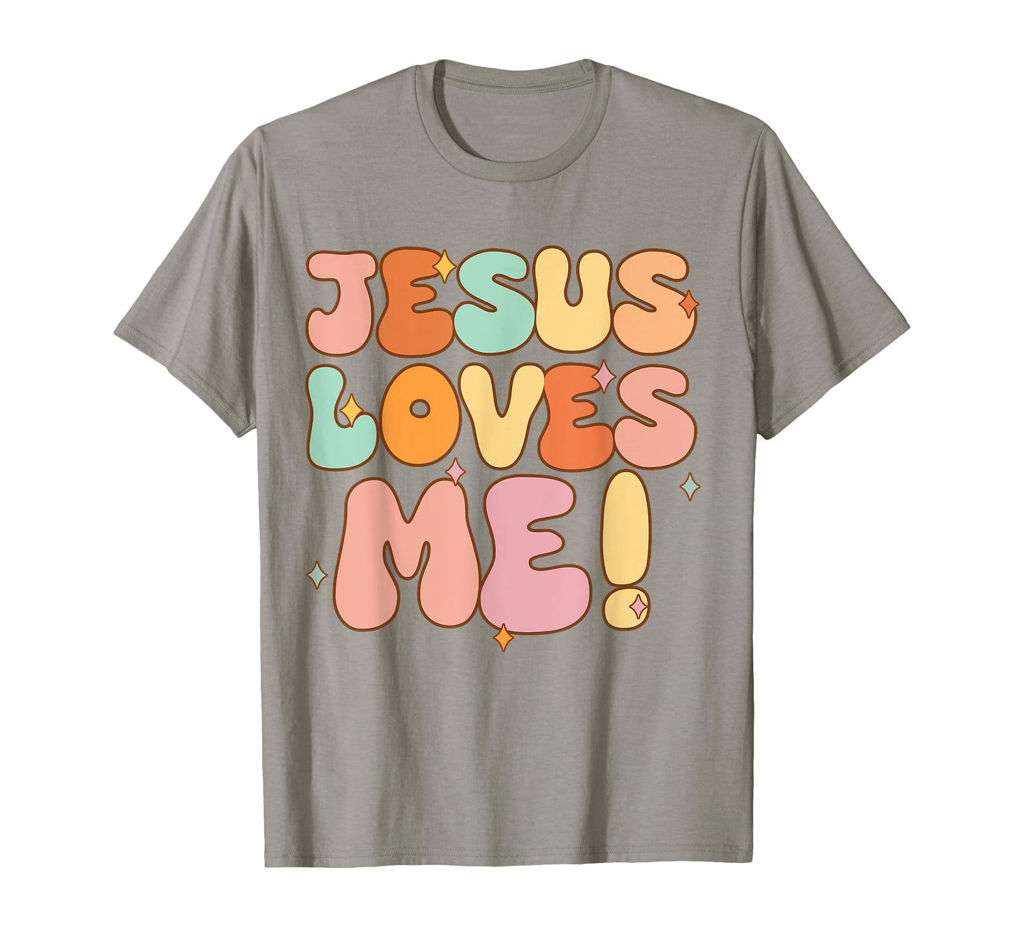 Women Jesus Loves Me-Shirt Groovy Toddler Girl Kid Christian T-Shirt