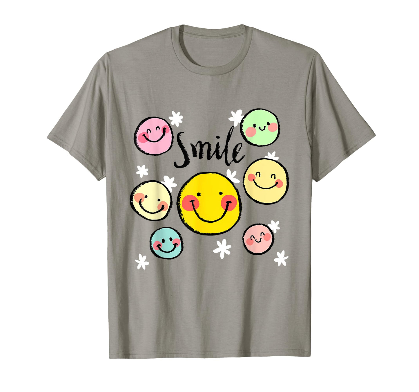Cool Silhouette Happy Smile Face Illustration Graphic Design T-Shirt