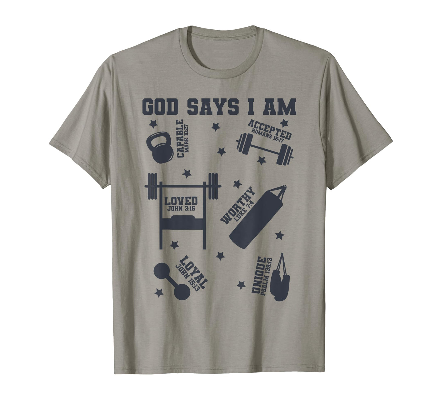 God Says I Am Gym Lover Men Women Christian T-Shirt