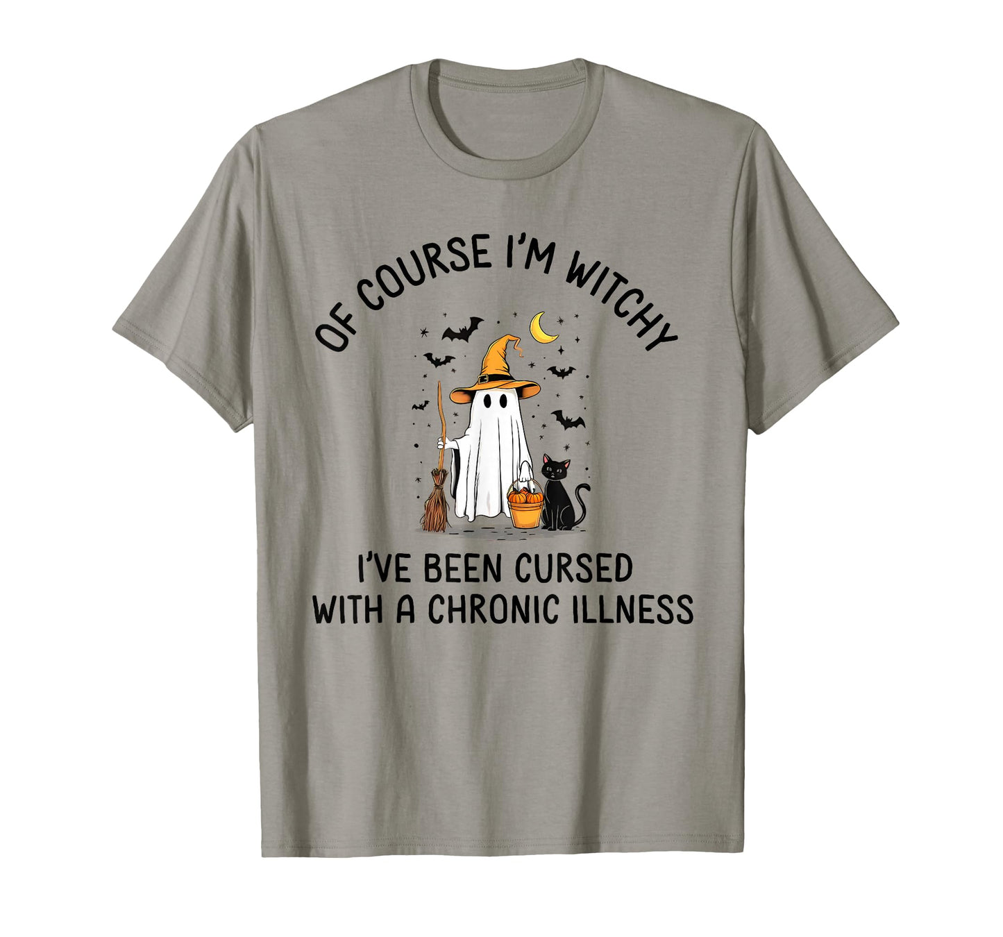 of Course I'm Witchy I've Been Cursed with Halloween Design T-Shirt