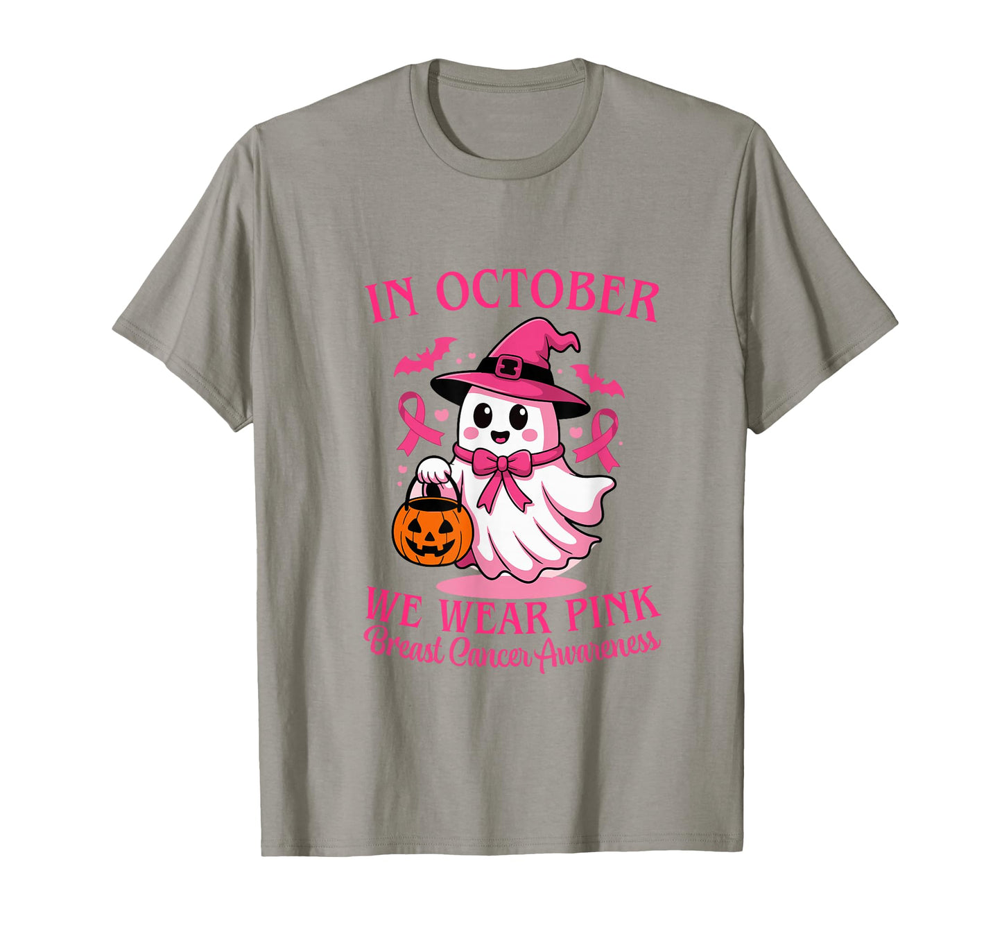 in October We Wear Pink Breast Cancer Awareness T-Shirt