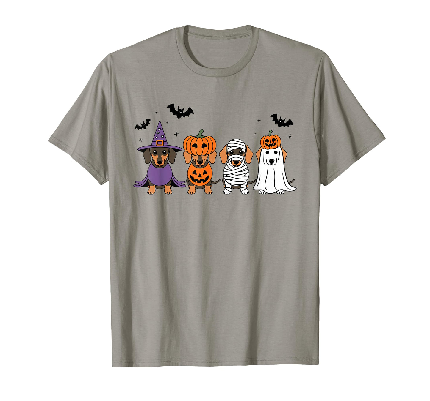 Weiner Dog Witch Happy Halloweenie Cute Halloween Dachshund T-Shirt