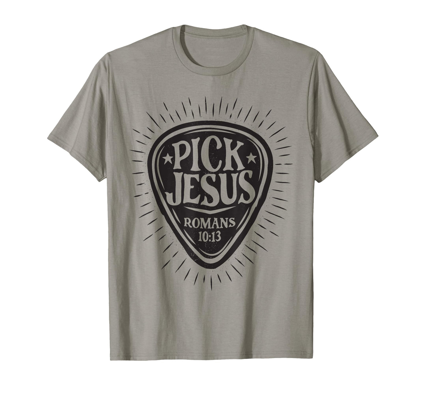 Guitar Pick Jesus Christian Music Guitarist Pastor Retro T-Shirt