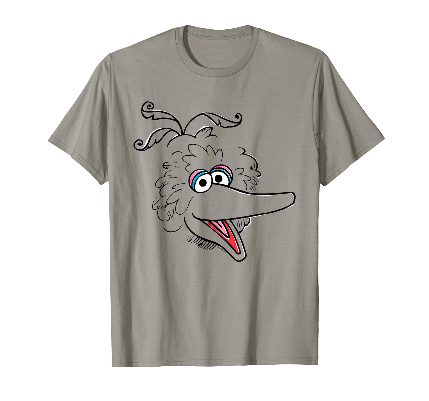 Sesame Street Big Bird Retro Sketch Face Halloween Costume T-Shirt