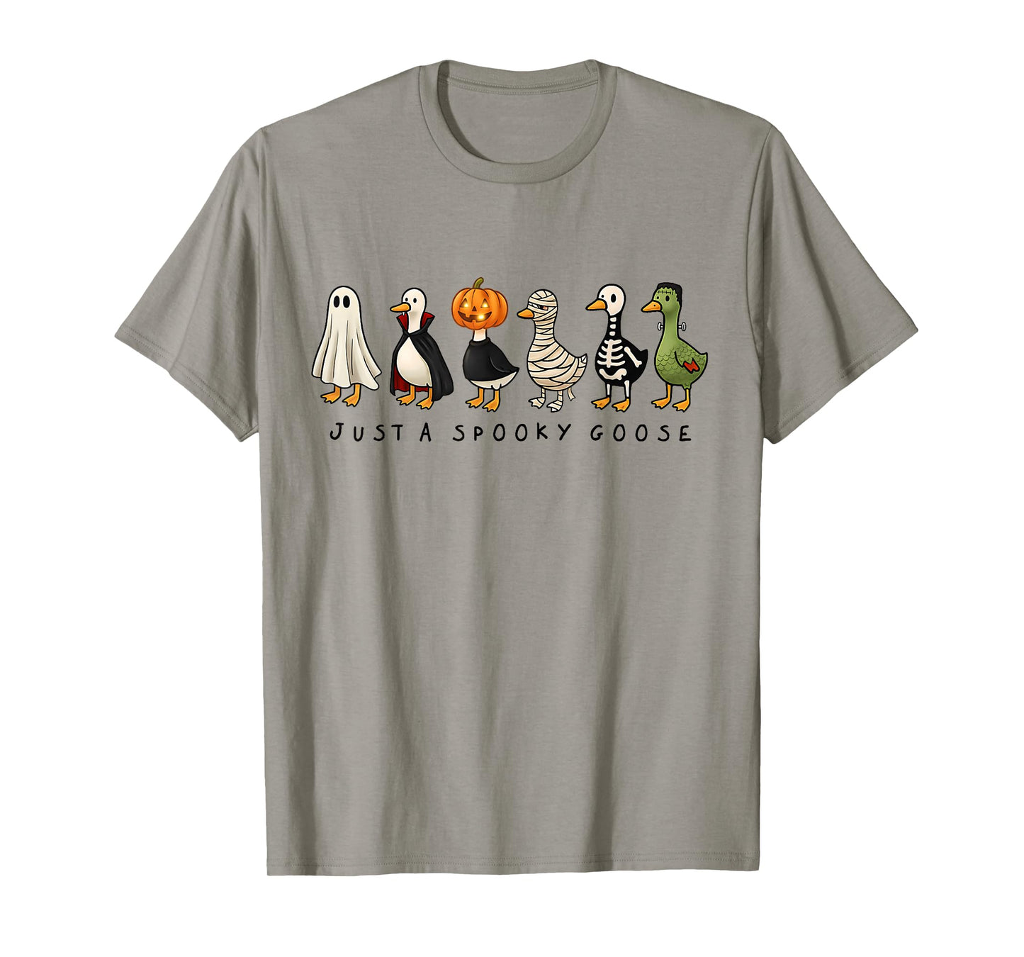 Just A Spooky Goose Halloween Silly Goose Funny Halloween T-Shirt