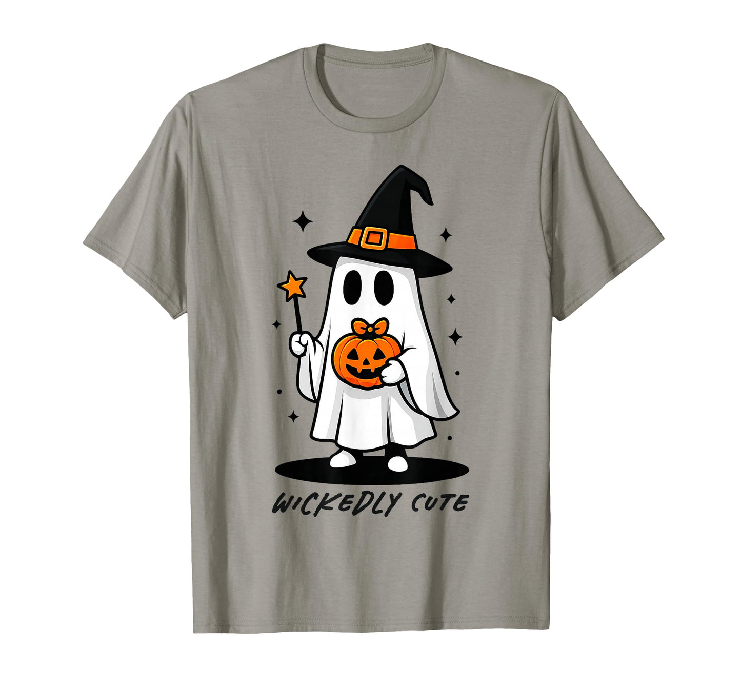 Funny Halloween Ghost Witch Hat Wand Pumpkin Cute Kids T-Shirt