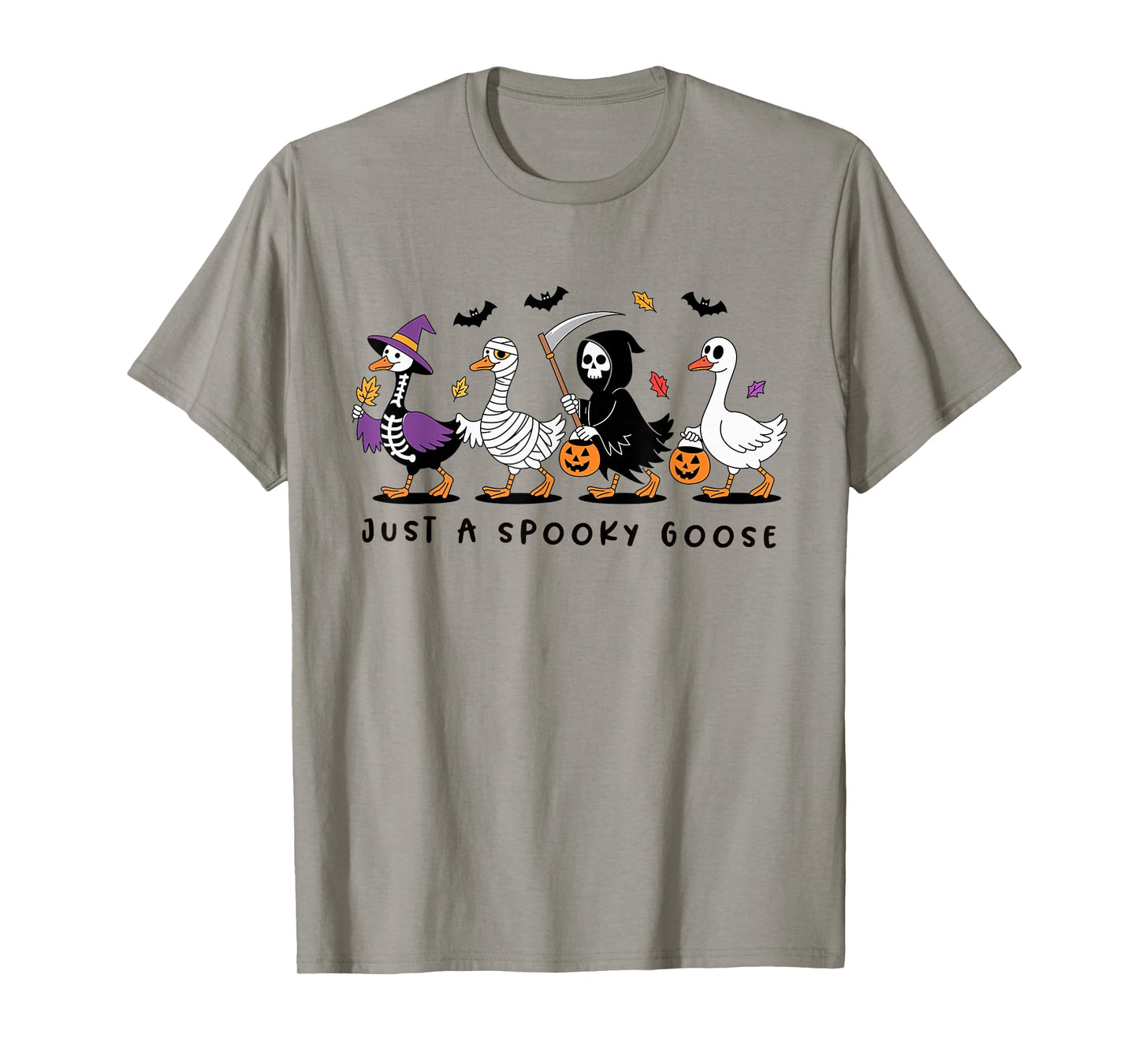 Just A Spooky Goose Halloween Silly Goose Funny Halloween T-Shirt