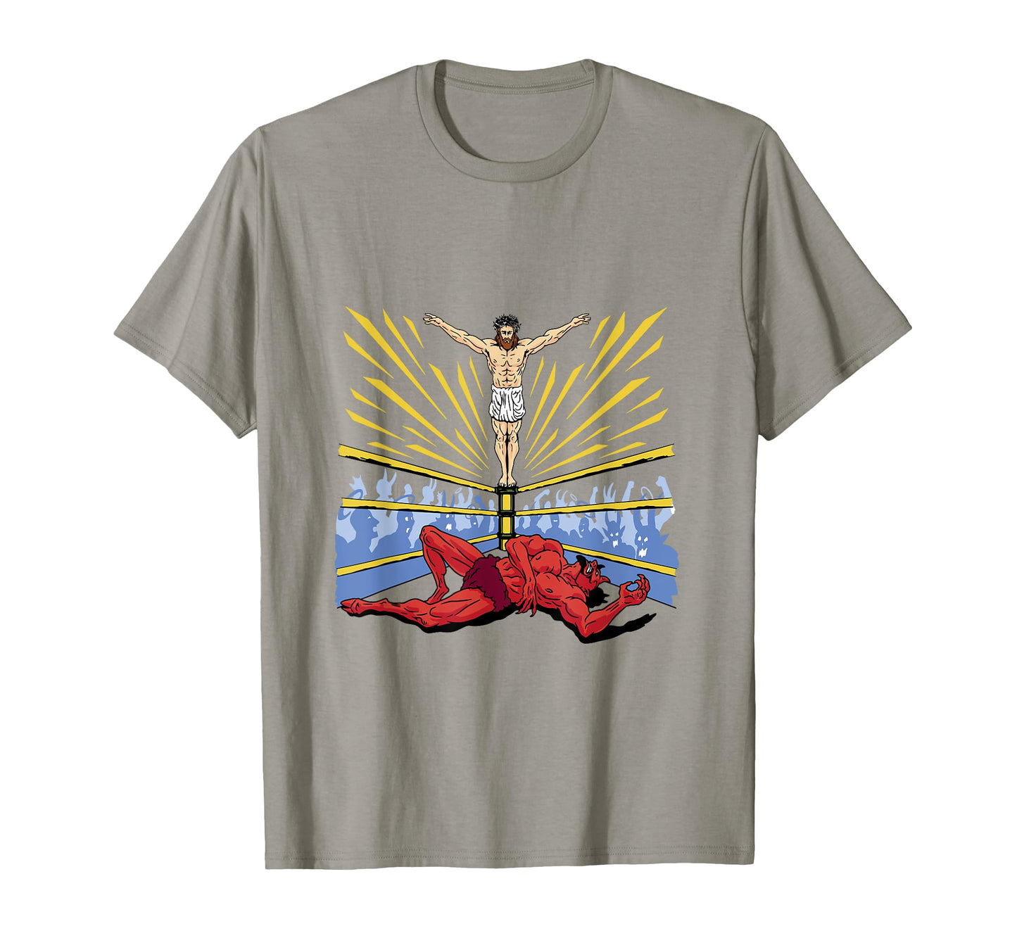 Jesus Wrestling Satan T-Shirt