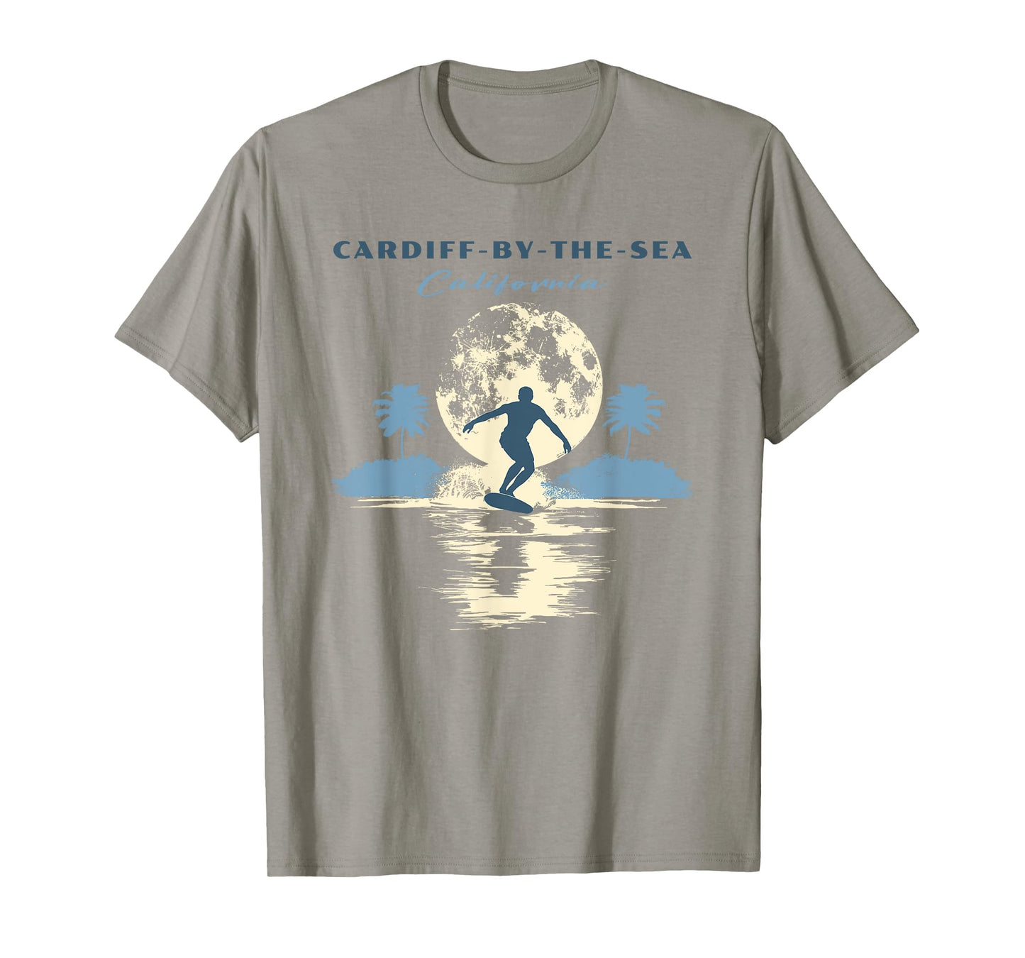 Cardiff-by-the-Sea Beach Retro Vintage Surf T-Shirt for Men Women Kids