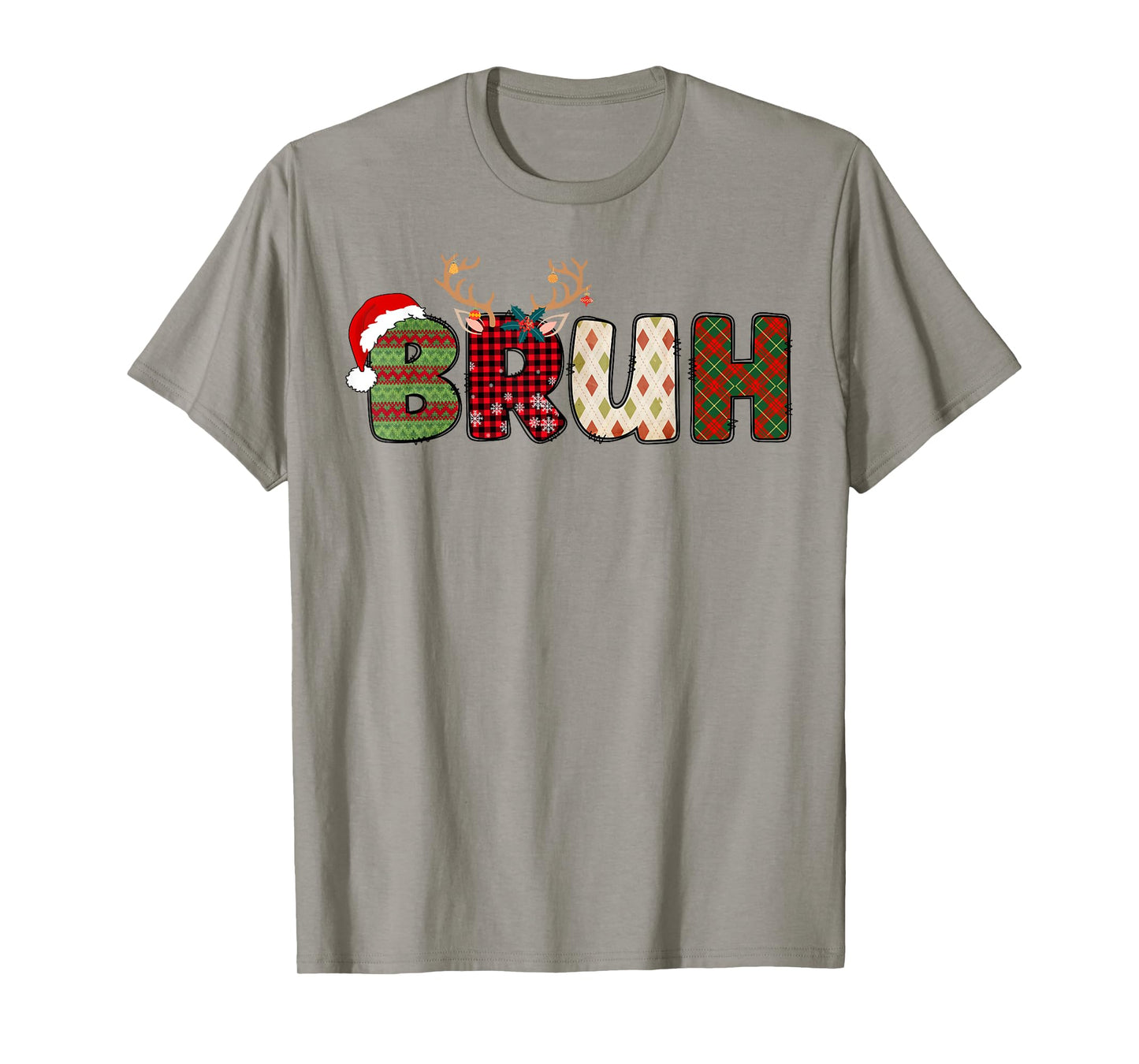 Bruh Merry Christmas Santa Squad Pajamas Family Xmas Holiday T-Shirt