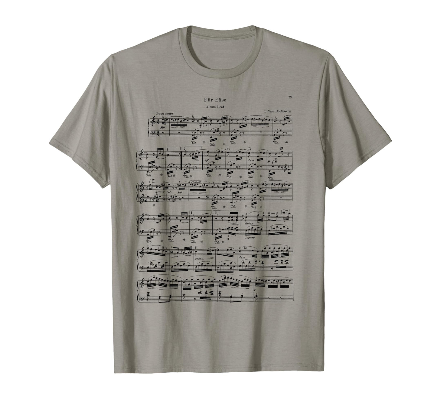 Fur Elise Beethoven Piano Sheet Music Vintage T-Shirt